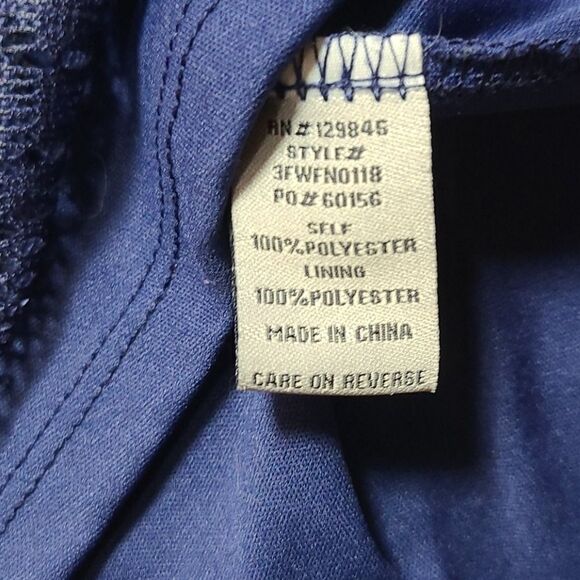 Bailey Blue Navy Lace Overlay Cap Sleeve Fit & Flare Skater Dress Small Boho - Picture 8 of 8